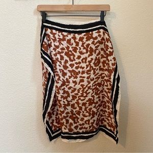 Black and brown printed scarf